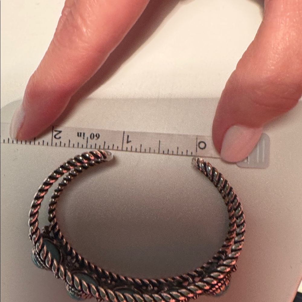 Carolyn Pollack Relios 925 Silver American West Turquoise Cuff Bracelet - Picture 6 of 7